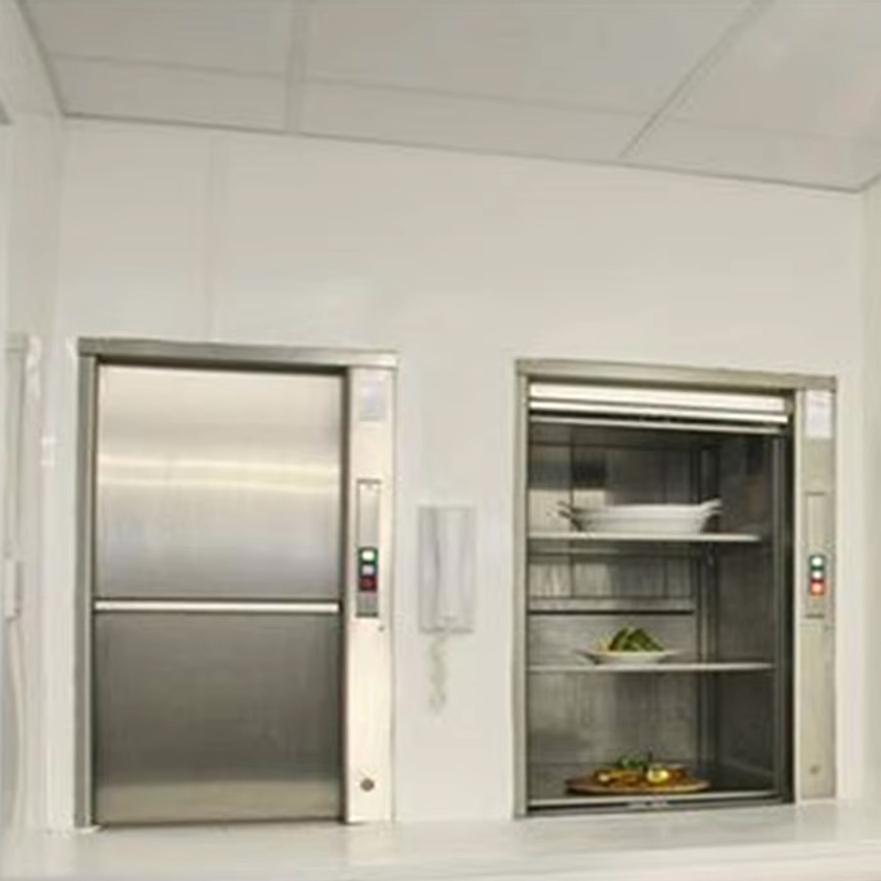 VTEF113 High Quality Stainless Steel Modern AC Drive Restaurant Kitchen Mutum Waiter Elevator with PVC Floor ISO Certified for Hotel Use