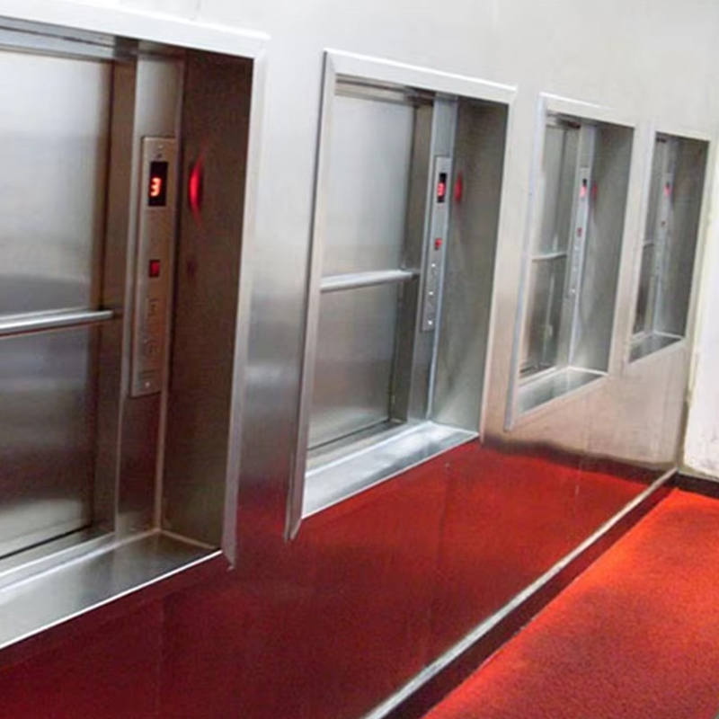 VTEF108 Electric Gearless AC Dumbwaiter leva cum PVC Solum pro Restaurant et Hotel Kitchen Service