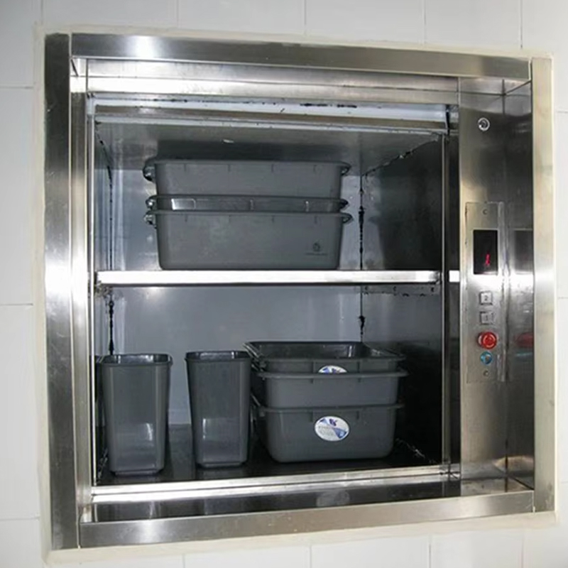 VTEF108 Electric Gearless AC Dumbwaiter leva cum PVC Solum pro Restaurant et Hotel Kitchen Service