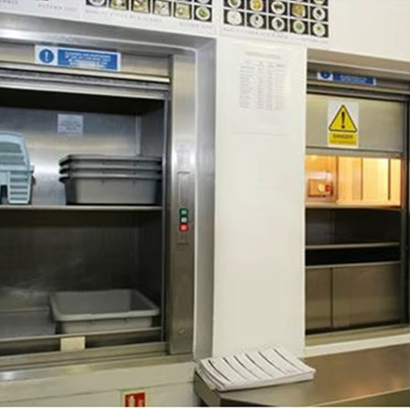 VTEF108 Electric Gearless AC Dumbwaiter leva cum PVC Solum pro Restaurant et Hotel Kitchen Service