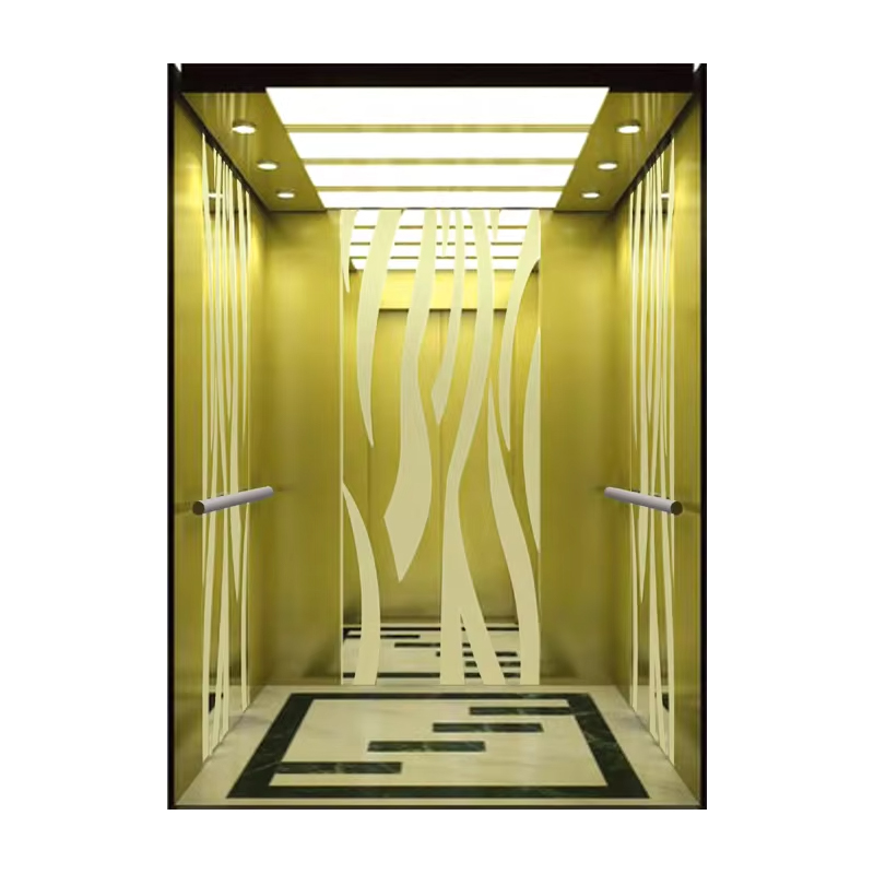 VTEP121 Hot Vendere NV Model 6-8 personam 630kg Gearless AC Modern Elevator Building VIATOR Leva cum Steel PVC Solum