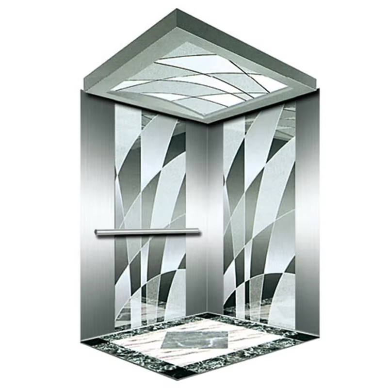 VTEP121 Hot Vendere NV Model 6-8 personam 630kg Gearless AC Modern Elevator Building VIATOR Leva cum Steel PVC Solum