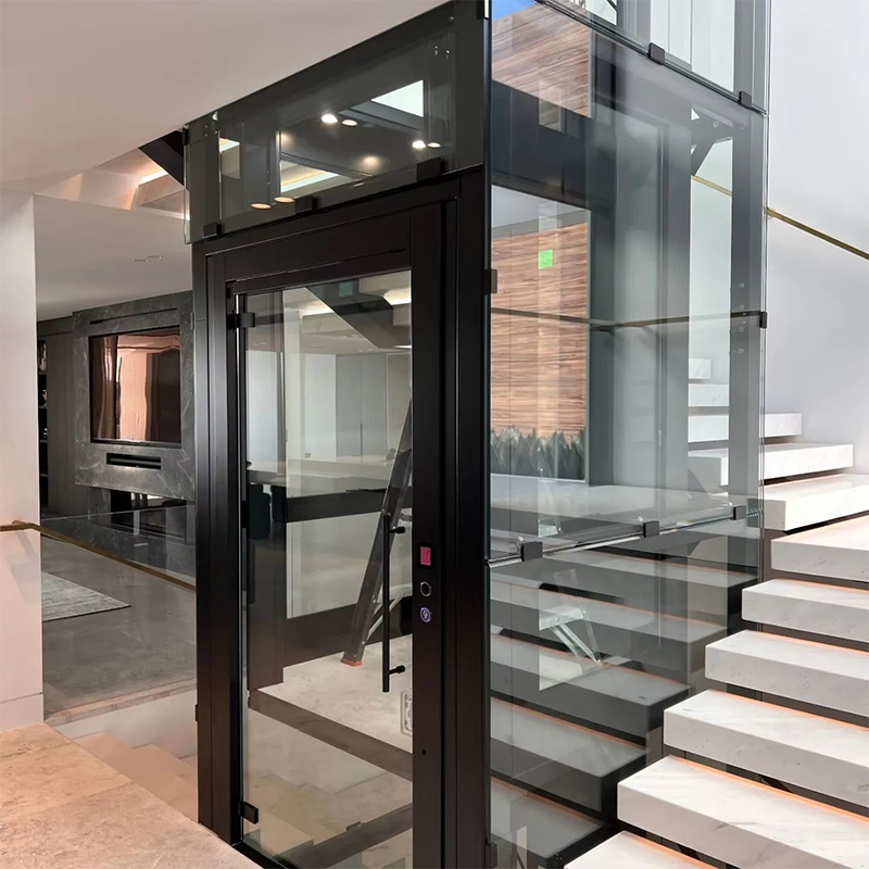 VTEP123 Luxuria Customized Gearless AC Drive Residential Passenger Elevator with Panoramic Design