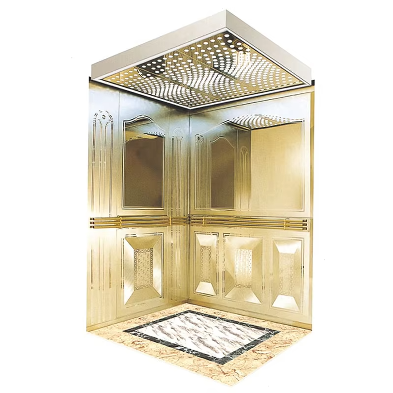 VTSP131 Modern Commercial Elevator Cameram cum Steel Low Noise Anti-Slip Floor and DUXERIT Panels