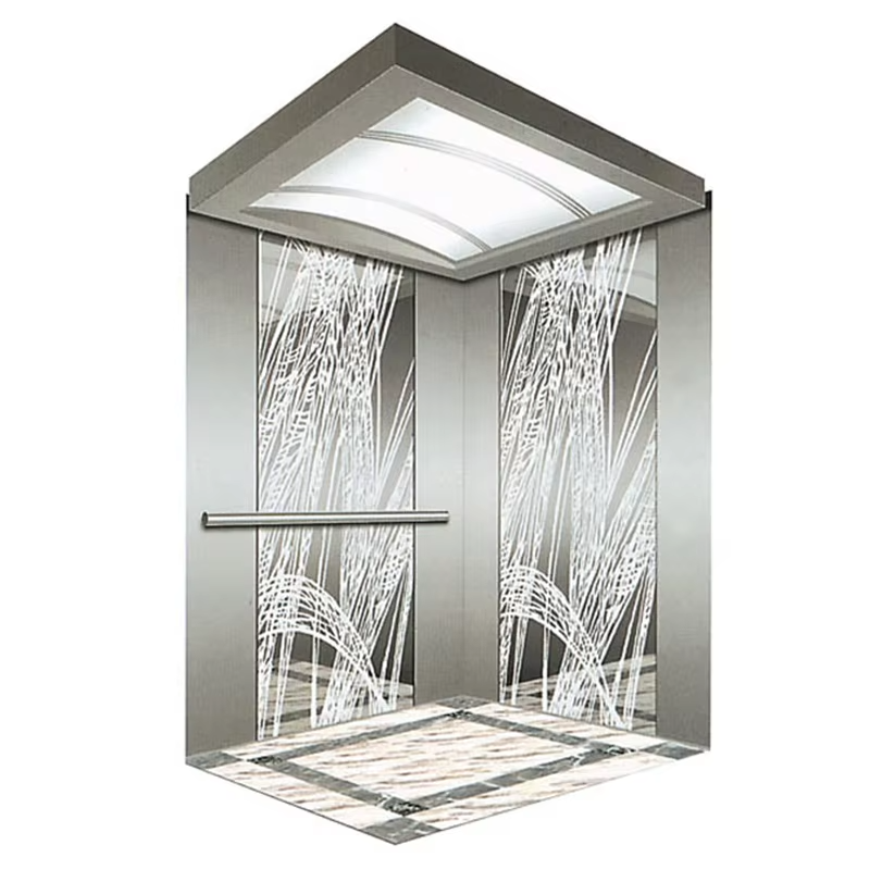 VTSP131 Modern Commercial Elevator Cameram cum Steel Low Noise Anti-Slip Floor and DUXERIT Panels