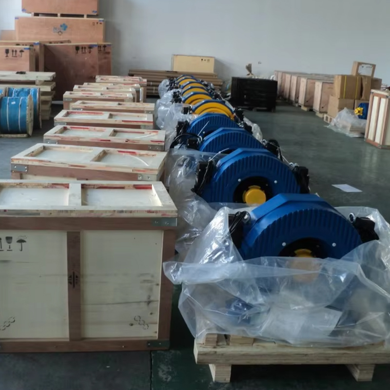 VTSP238 Montanari Gearless Traction Machine MCG100 Motor Engine 320-630KGS