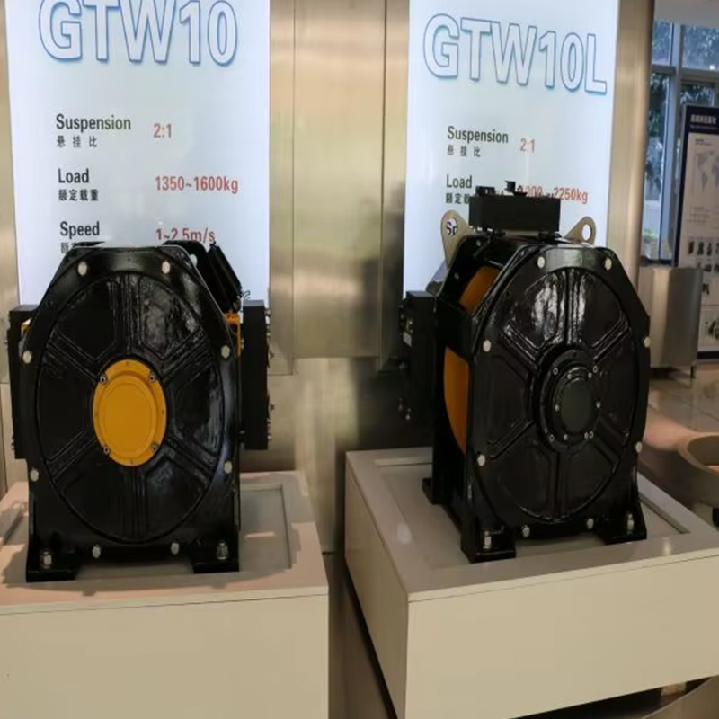 VTSP239 Small Elevator Parts Roomless Gearless Traction Machine Motor