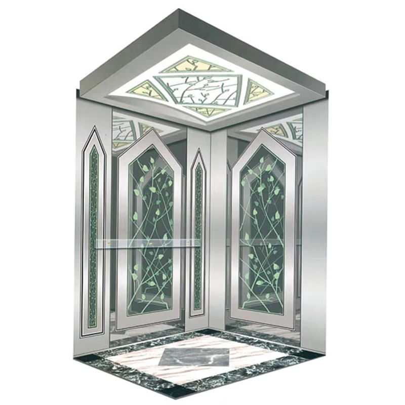 VTSP137 Elevator Parts & Accessories Modern Stainless Steel Elevator Cabin for Commercial Buildings